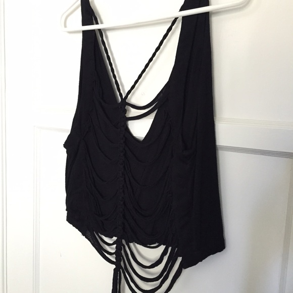 Black "Skeleton" Back Tank