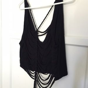 Black "Skeleton" Back Tank