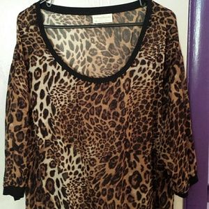 Leopard Print Lightweight Top