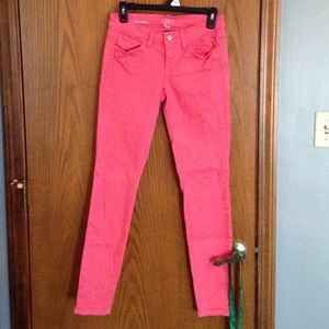Loft super skinny pink jeans