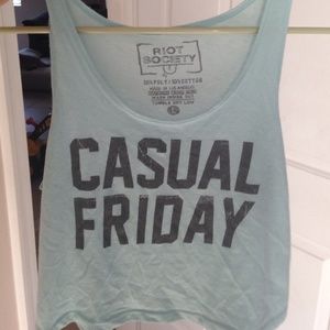 Pacsun Riot Society Large Casual Friday Crop Top