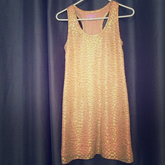 Lilly Pulitzer Betty Chiffon Metallic Dress