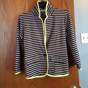 Black and white striped blazer