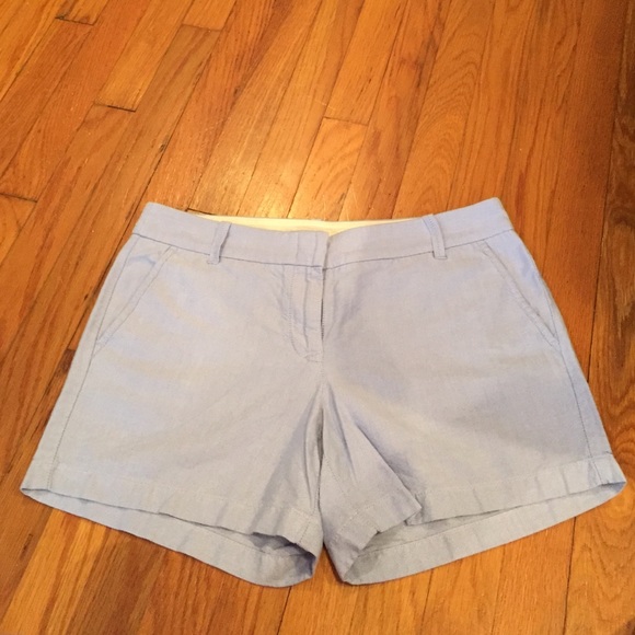 J. Crew Light Blue Oxford Shorts Size 8
