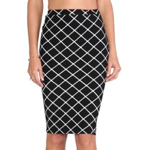 Bowie Check pencil skirt
