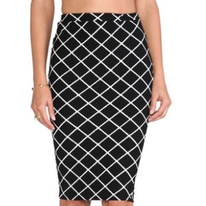 Bowie Check pencil skirt