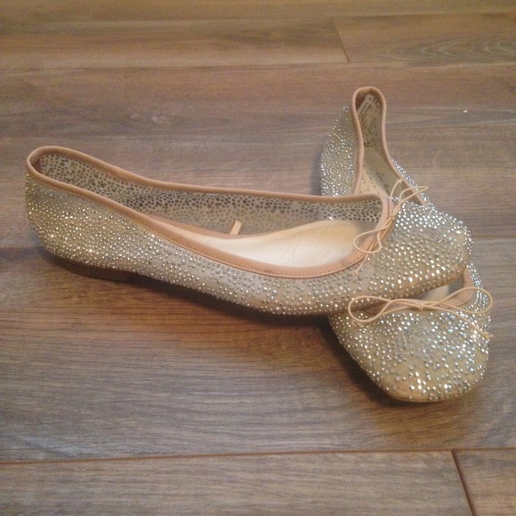 rhinestone ballet flats