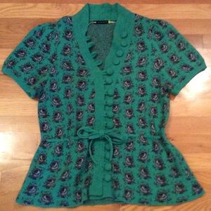 Leifsdottir cute rose sweater with buttons