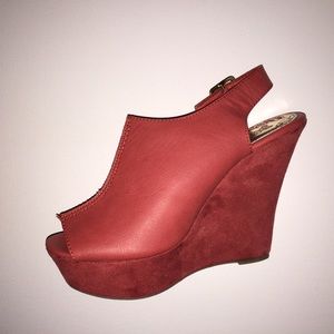 Peep-Toe Wedge Heels- Never Worn!