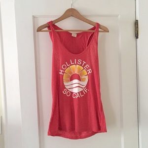 Hollister racerback top with hodie.