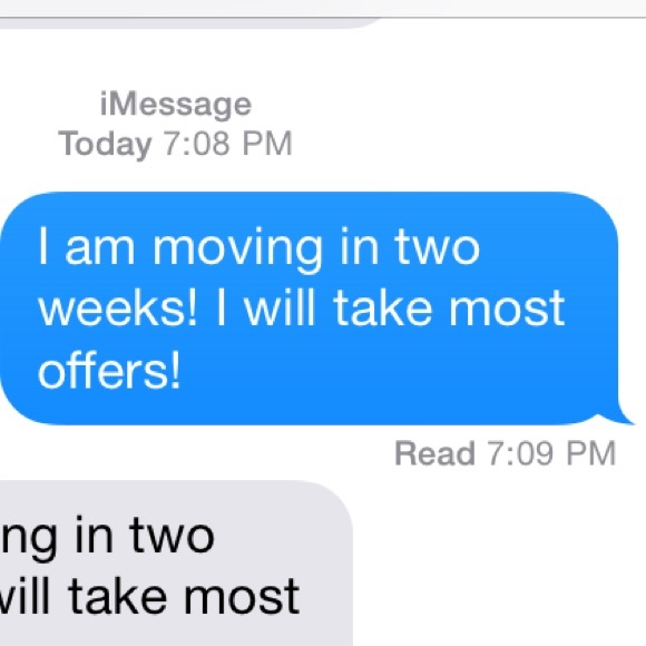 Make reasonable offers and even better, bundles!