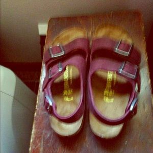 Birkenstock Burgundy size 38 not worn much!