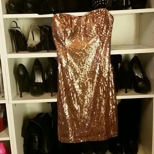 Bronze Sequin Dress