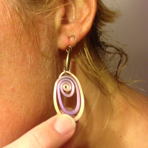 Purple earrings