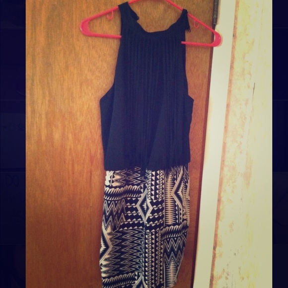 Beautiful Aztec dress with black fringe top - Picture 1 of 1