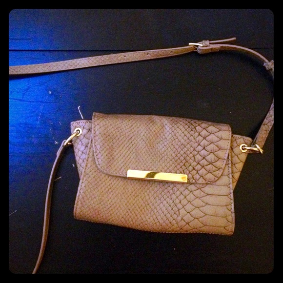 Nude and cold snake skin purse
