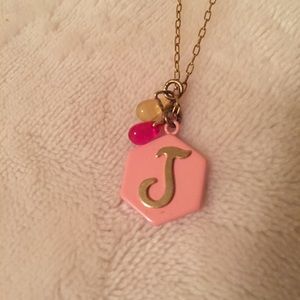 NWT "J" charm necklace