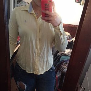 Pale yellow button up