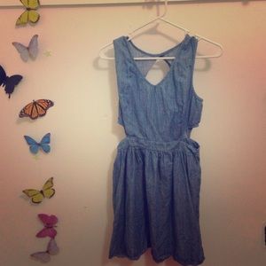 Short Blue Dress open back and sides