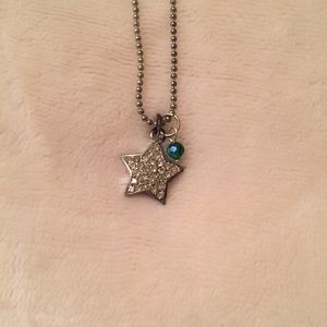 Rhinestoned star necklace