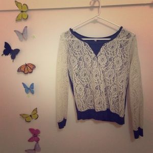 Lace long sleeve top