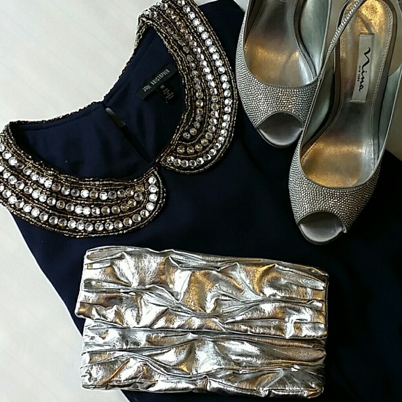 Beautiful Bejeweled Peter-Pan Collar Dress