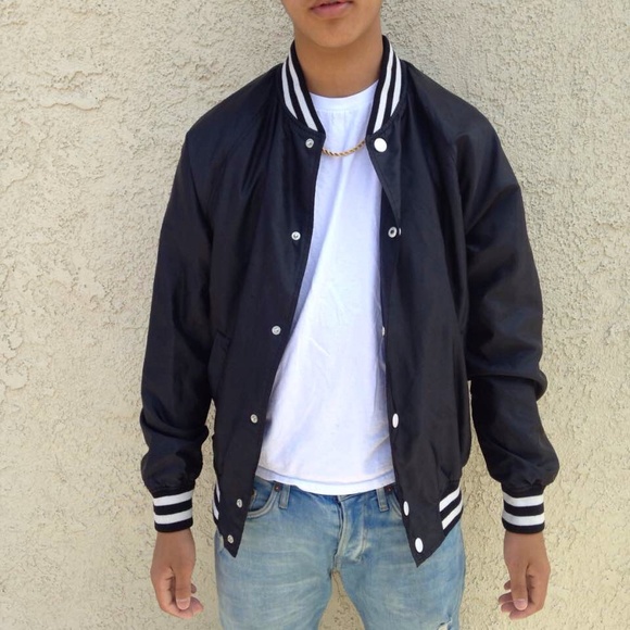 Nylon varsity lettermans jacket