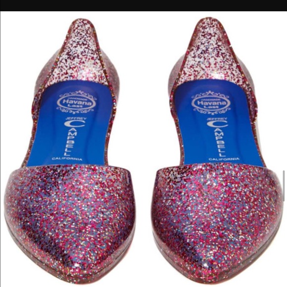 🚫reserved🚫Jeffrey campbell pink  glitter flats