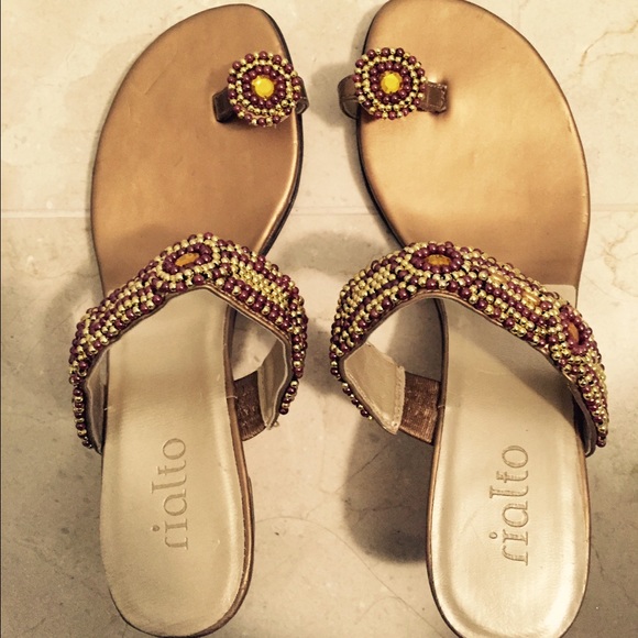 Gorgeous summer kitten heel with beading