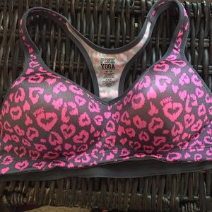 Pink Victoria's Secret sports bra
