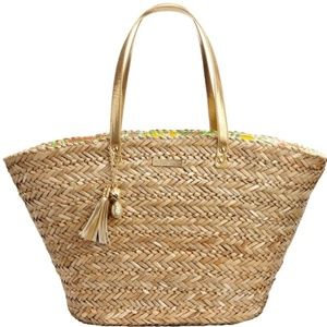 LAST CALL Lilly + Target Straw Tote in Happy Place