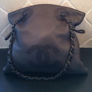 Authentic Chanel Gray Soft Handbag
