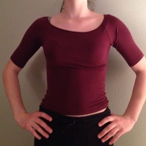 Maroon crop top from Nordstrom