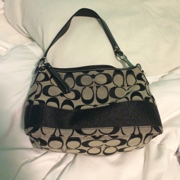 Coach mini black signature bag purse - Picture 1 of 3