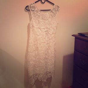 Francesca's White Lace Dress-- rehearsal dinner!