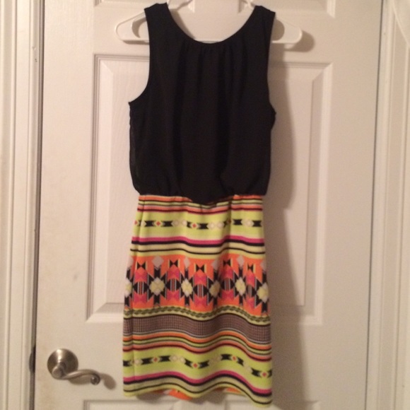 Black dress with decorative bottom