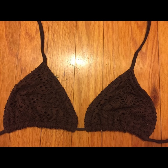 Brown Crochet Bikini Top
