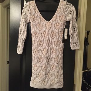 New short gray Bebe dress size small