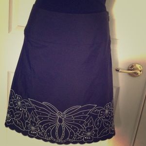 Betsey Johnson Embroidered Skirt