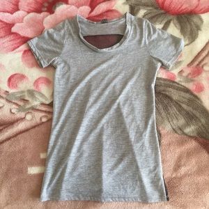 Grey tee with mesh back