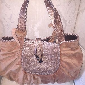 Bcbg girls velour tote