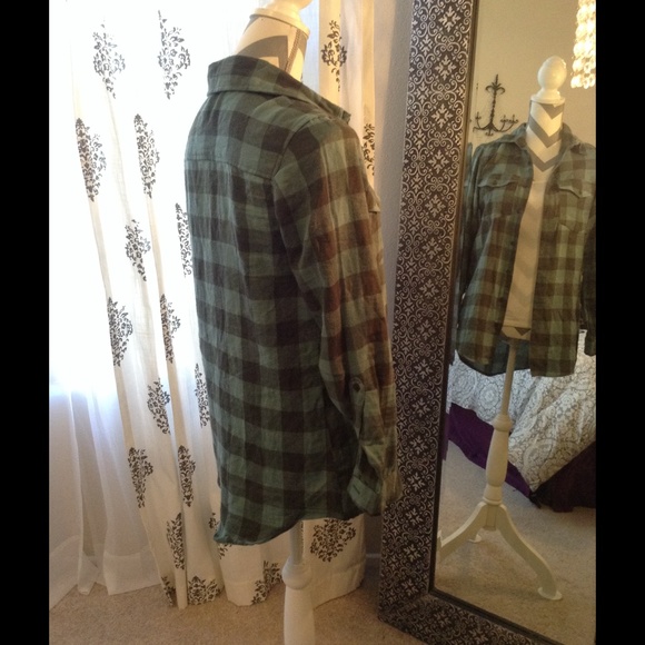 Checkered flannel button up - Picture 2 of 3