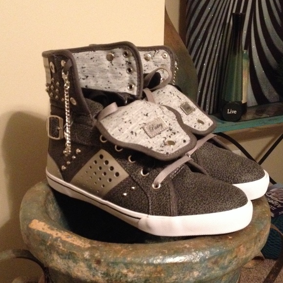 Metallic High Top Sneakers