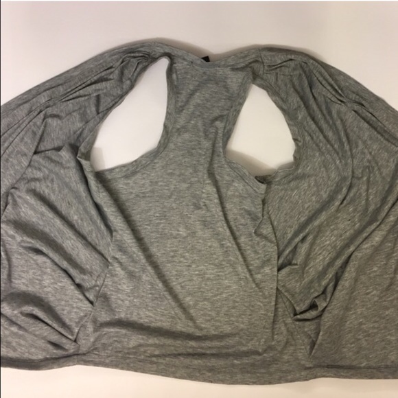 Draped vest in heather grey - Picture 4 of 4