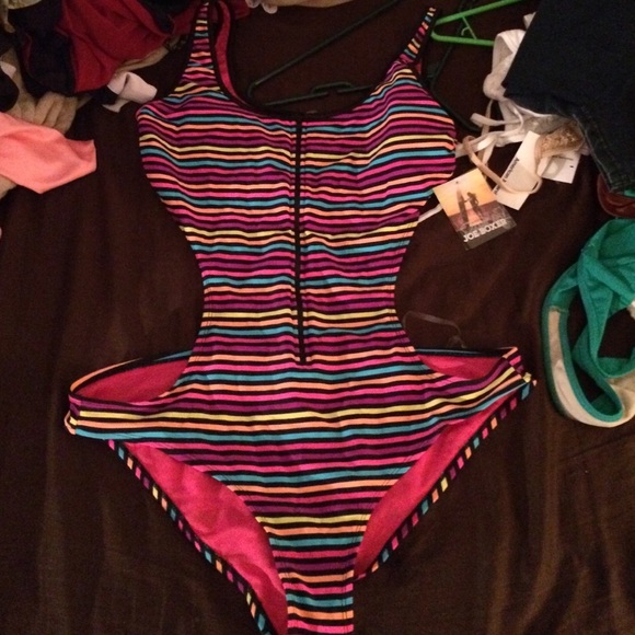 Rainbow one piece bathing suit 🌈