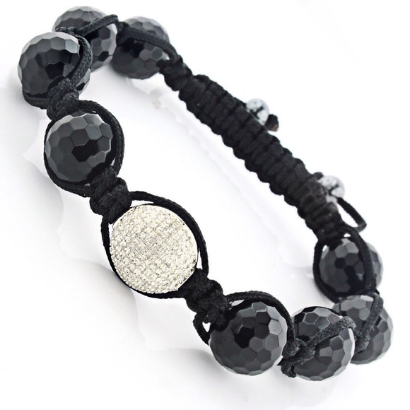 americanstory Jewelry - Real Diamond silver Ball Stones Beaded Bracelet