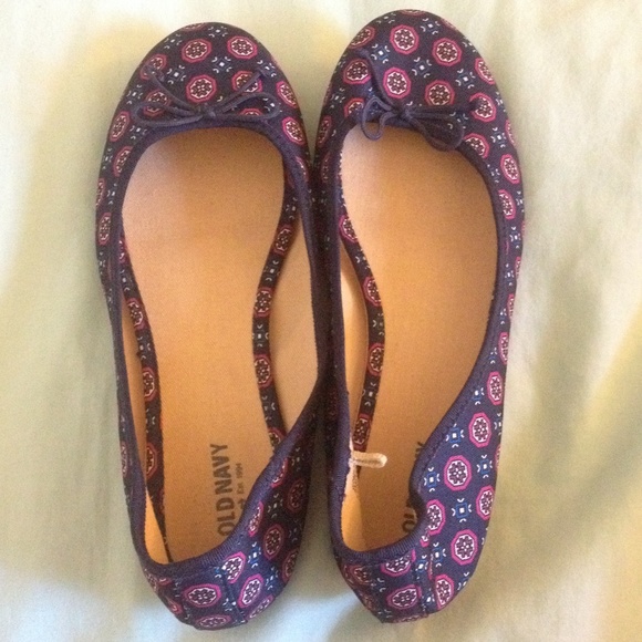 Indigo/Fuschia ballet flat shoes