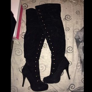 Knee high Velvet "Joaine" Boots