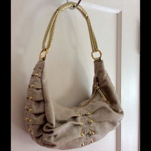 BCBGIRLS HOBO BAG GOLD STUDED Excellent condition!