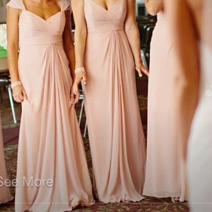 Formal bridesmaid blush dress